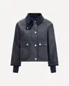 Barbour Corduroy-collar Jacket In Blue