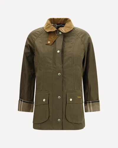 Barbour Beadnell Waxed Jacket In Green