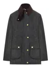 Barbour Beadnell Waxed Jacket In Black