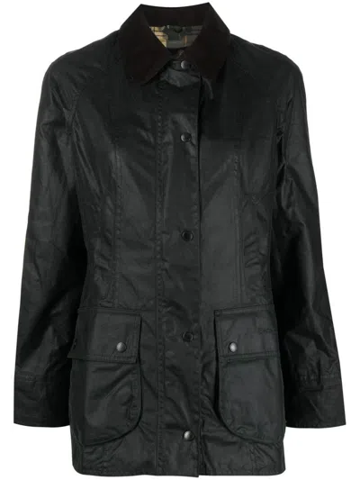 BARBOUR 'BEADNELL' WAXED JACKET WITH A CLASSIC COLLAR
