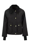 Barbour Military Green Cotton Beadnell Jacket In Black