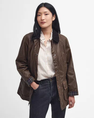 Barbour Beadnell Womens Wax Jacket In Brown
