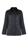 Barbour Beadnell Lightweight Waxed Cotton Jacket In Blue