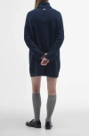 Barbour Beatrix Cable Stitch Long Sleeve Wool Blend Sweater Dress In Navy