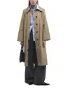 Barbour Beatrix Womens Showerproof Trenchcoat In Light Trench/sky Dress Tartan