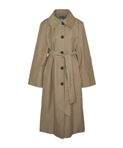 Barbour Beatrix Showerproof Trench Coat In Green