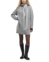 Barbour Beatrix Cable Stitch Long Sleeve Wool Blend Sweater Dress In Grey Marl