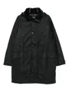 Barbour Beaudale Corduroy-hooded Trench In Black