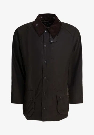 Barbour Beaufort Buttoned Jacket In Black