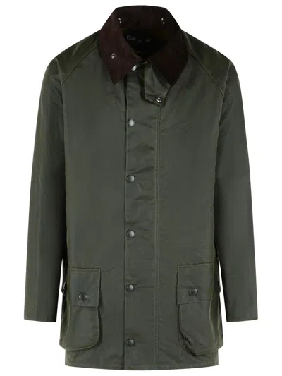 Barbour 'beaufort' Green Waxed Cotton Parka