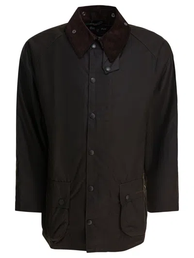 Barbour Beaufort Buttoned Jacket In Black