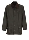 Barbour 'utility' Jacket Featuring Corduroy Collar In Green