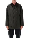 Barbour Beaufort Wax Jacket In Green