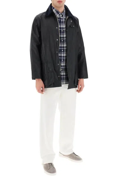 Barbour Beaufort Wax Jacket In Black