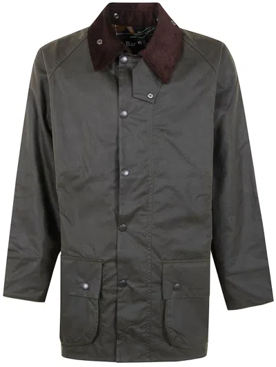 Barbour "beaufort Wax" Jacket In Gray