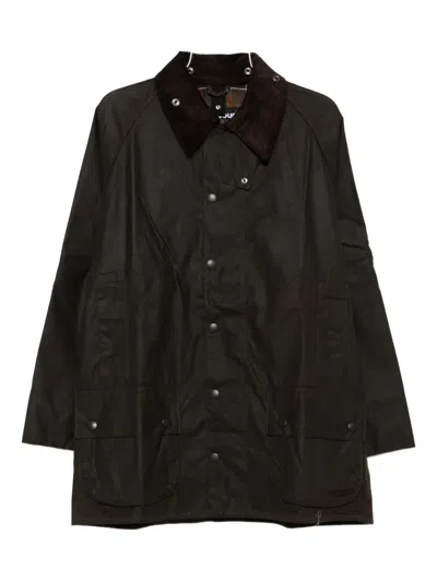 Barbour Beaufort® Waxed Corduroy-collar Coat In Black
