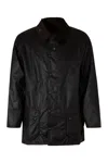 Barbour Beaufort Waxed Cotton Jacket In Black