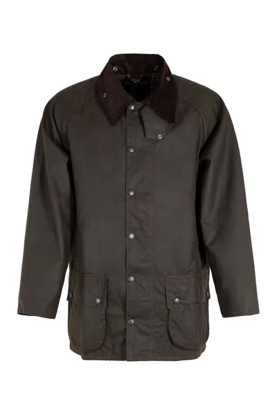Barbour Beaufort Waxed Cotton Jacket In Brown
