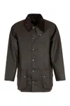 Barbour Beaufort Long Sleeved Snapped Jacket In Green