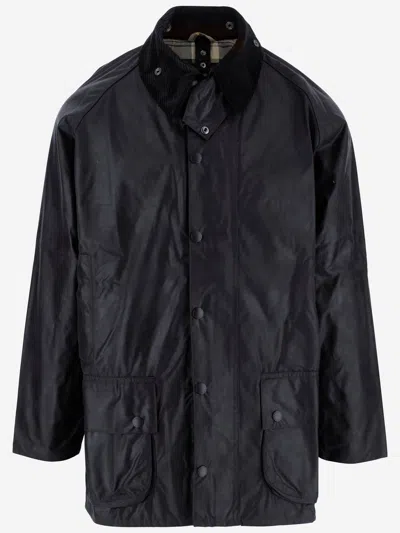 Barbour Beaufort Waxed Jacket In Blue