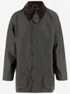 Barbour Beaufort Waxed Jacket In Green