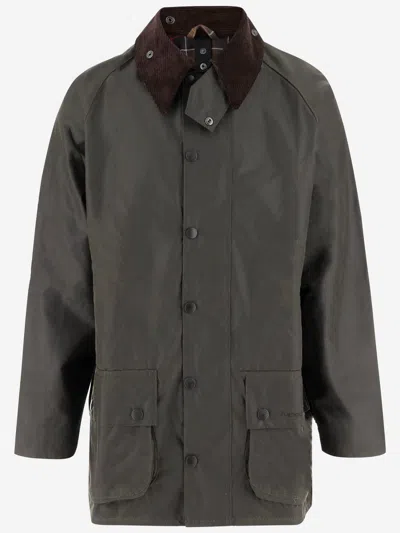 Barbour Beaufort Waxed Jacket In Green