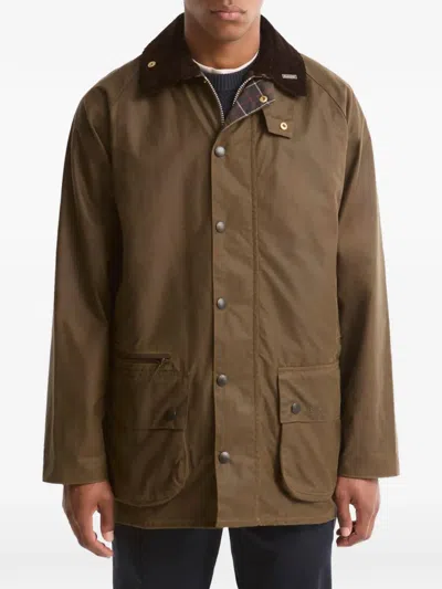 Barbour Beaufort Waxed Raincoat In Brown