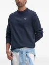 Barbour Beckhill Embroidered Crew-neck Sweatshirt In Blue