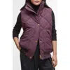 Barbour Becky Diamond Quilted Puffer Vest In Purple