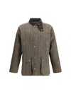 Barbour Bedale Check Jacket In Brown