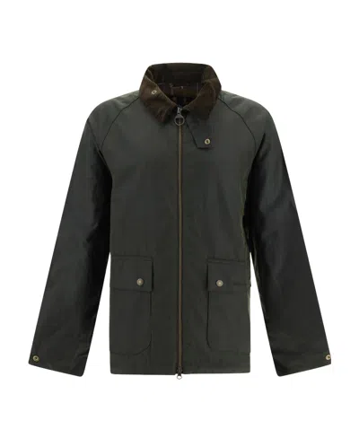 Barbour Bedale Coated-finish Jacket In Black