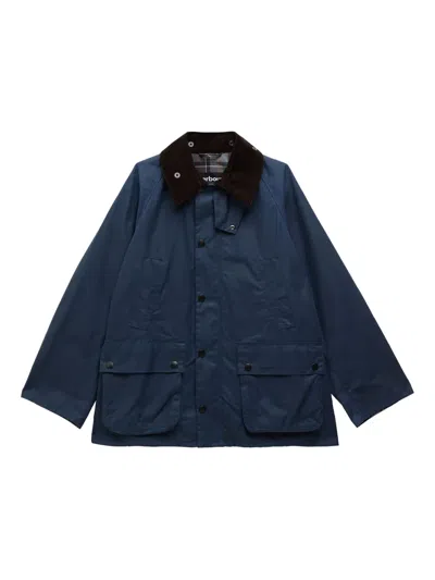 Barbour Bedale Corduroy-collar Jacket In Blue