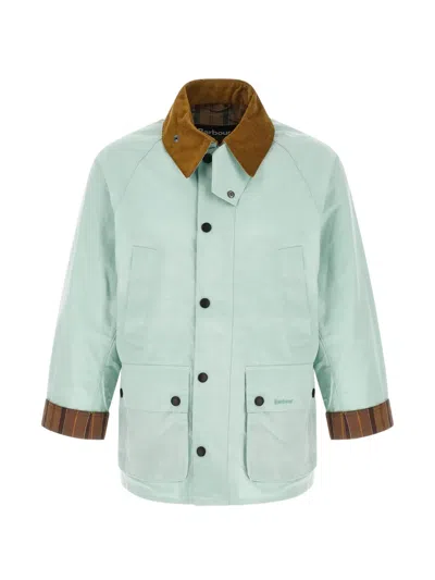 Barbour Bedale Corduroy-collar Jacket In Green