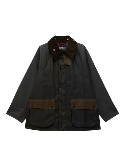Barbour Bedale Corduroy-collar Pocket Jacket In Brown
