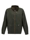 Barbour Bedale Corduroy-collar Short Jacket In Green