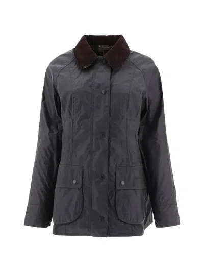 Barbour Bicolor Cotton Full-length Jacket In Blue