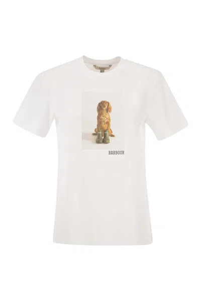 Barbour Bedale - Cotton T-shirt With Print In White