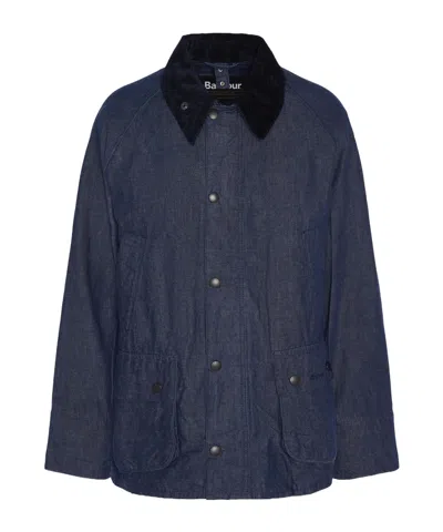 Barbour Bedale Denim Jacket In Black