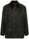 Barbour Bedale Jacket In Waxed Recycled Fabric In Green