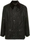 Barbour Bedale Jacket In Waxed Recycled Fabric In Green
