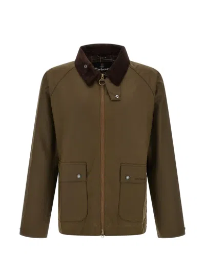 Barbour Bedale Short Waxed Cotton Jacket In Multi