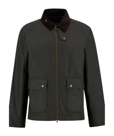 Barbour Bedale Short Waxed Jacket In Green