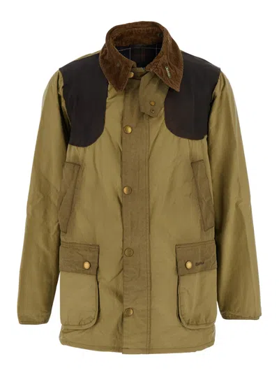 Barbour Bedale Washed Wax Jacket Aw25 Wax Cor Outw In Green