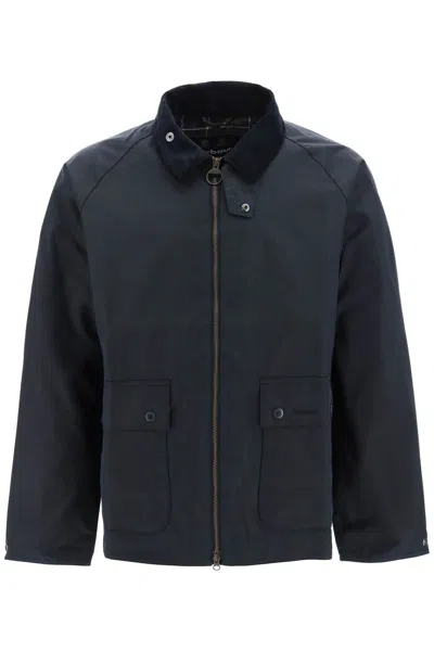 Barbour Dark Blue Embroidered Logo Jacket