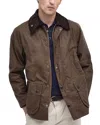Barbour Bedale Water Resistant Waxed Cotton Jacket In Bark