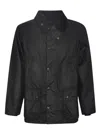 Barbour Stylish Jacket With Collar And Pockets In Black