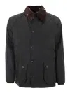 Barbour Bedale Wax Jacket In Gray