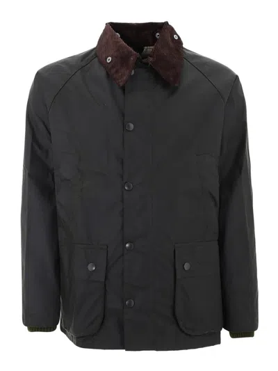 Barbour Bedale Wax Jacket In Gray
