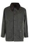 Barbour Beaufort Long Sleeved Snapped Jacket In Green