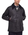 Barbour Bedale Water Resistant Waxed Cotton Jacket In Navy